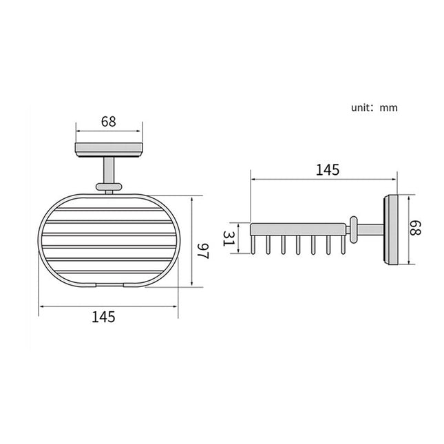 Cestino portasapone da muro in ottone