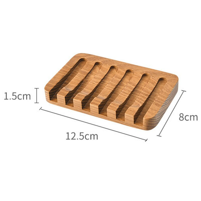 Portasapone in legno naturale con drenaggio