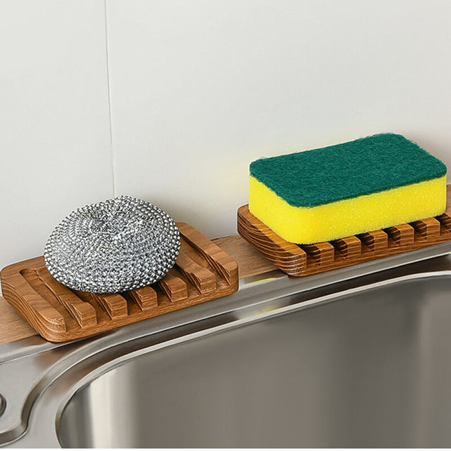 Portasapone in legno naturale con drenaggio