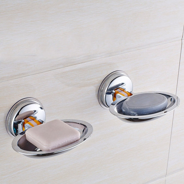 Portasapone Rotondo a Ventosa Cromato