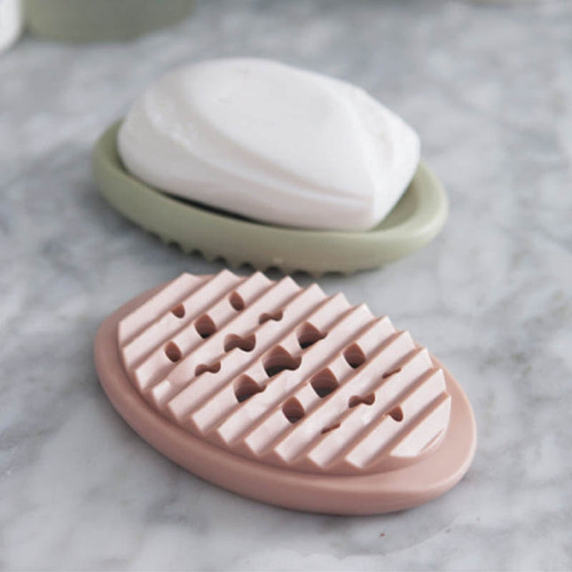 Portasapone Ovale in Silicone Flessibile