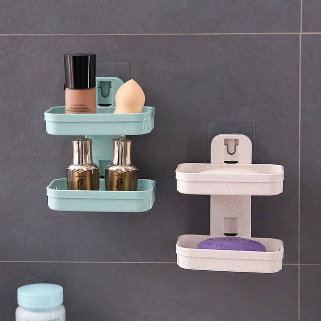 Portasapone doppio da parete adesivo