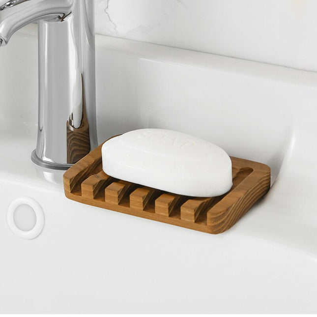 Portasapone in legno naturale con drenaggio