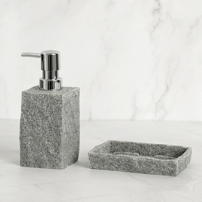 Dispenser Sapone Effetto Granito Grigio