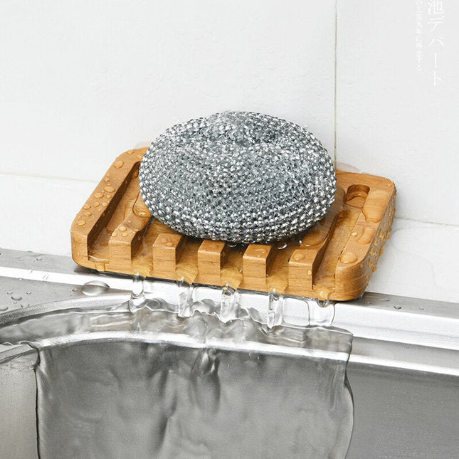 Portasapone in legno naturale con drenaggio