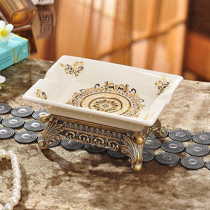 Portasapone da appoggio vintage dorato