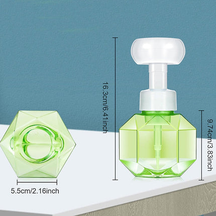 Dispenser sapone schiuma a forma fiore.