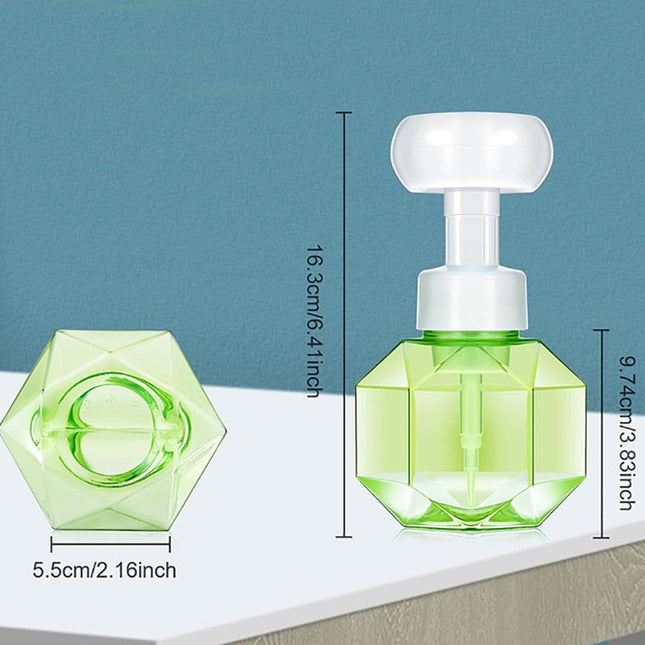 Dispenser sapone schiuma a forma fiore.