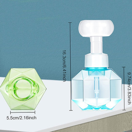 Dispenser sapone schiuma a forma fiore.