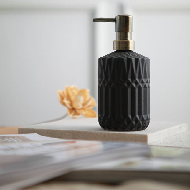Dispenser Sapone in Vetro Nero