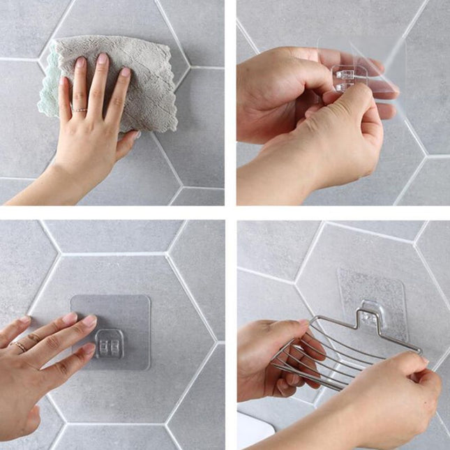 Portasapone adesivo in acciaio inox