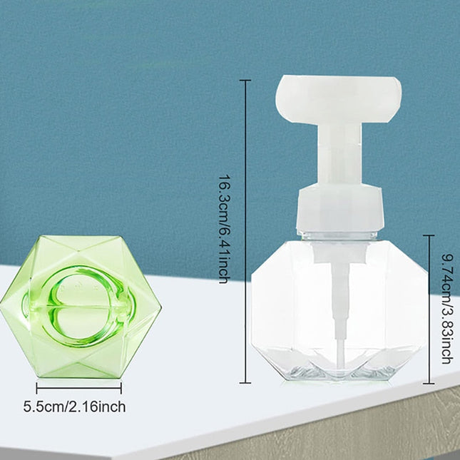 Dispenser sapone schiuma a forma fiore.