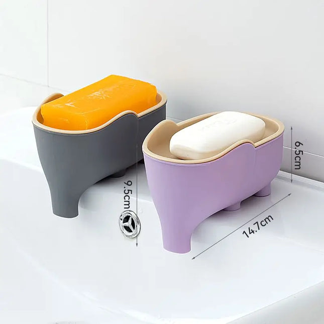 Portasapone elefante con scarico drenante