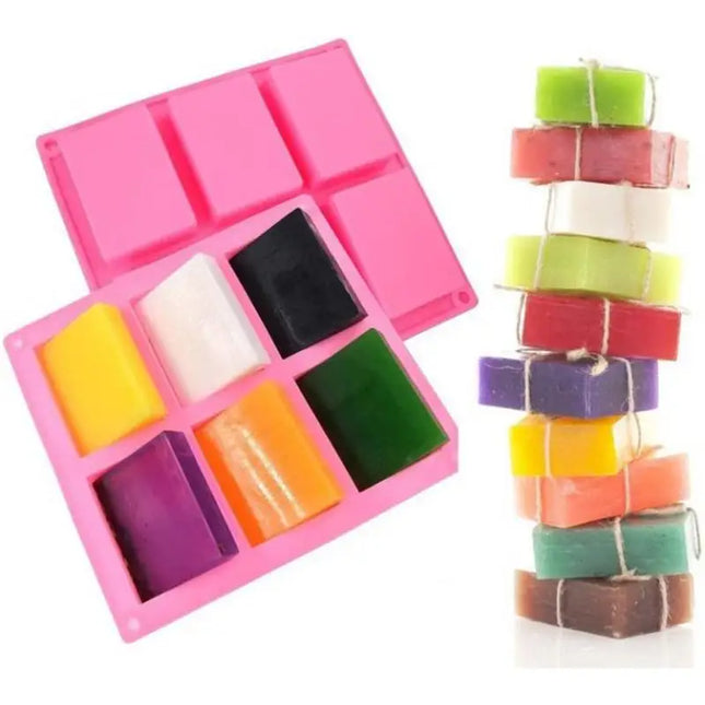 Stampo in silicone per 6 saponette