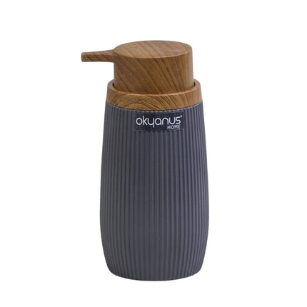 Dispenser Sapone Design Nero Legno