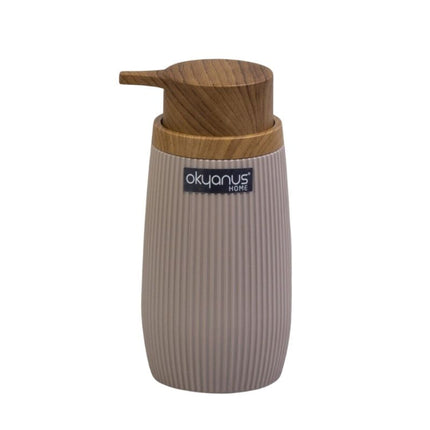 Dispenser Sapone Design Nero Legno