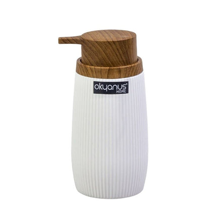 Dispenser Sapone Design Nero Legno