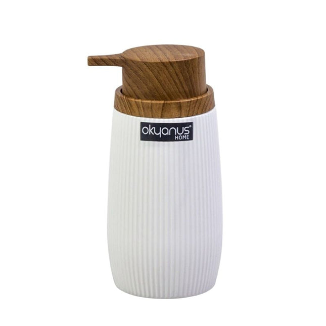 Dispenser Sapone Design Nero Legno