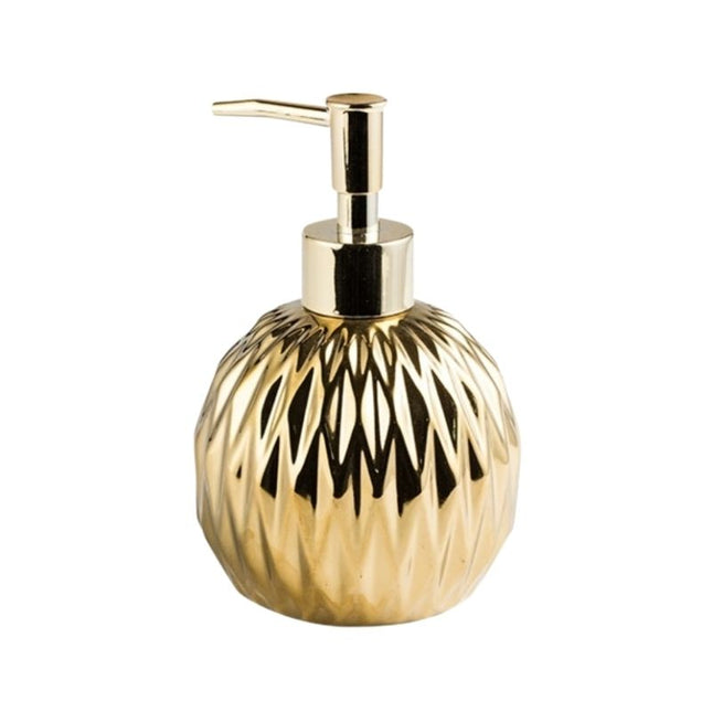 Dosatore Sapone Design Dorato Lavorato