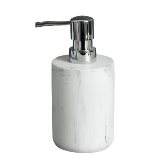 Dispenser Sapone Effetto Marmo Bianco