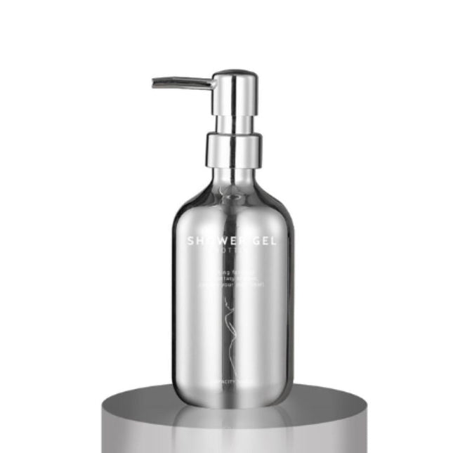 Dispenser sapone liquido finitura cromata.