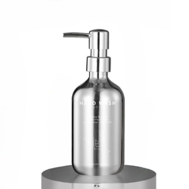 Dispenser sapone liquido finitura cromata.