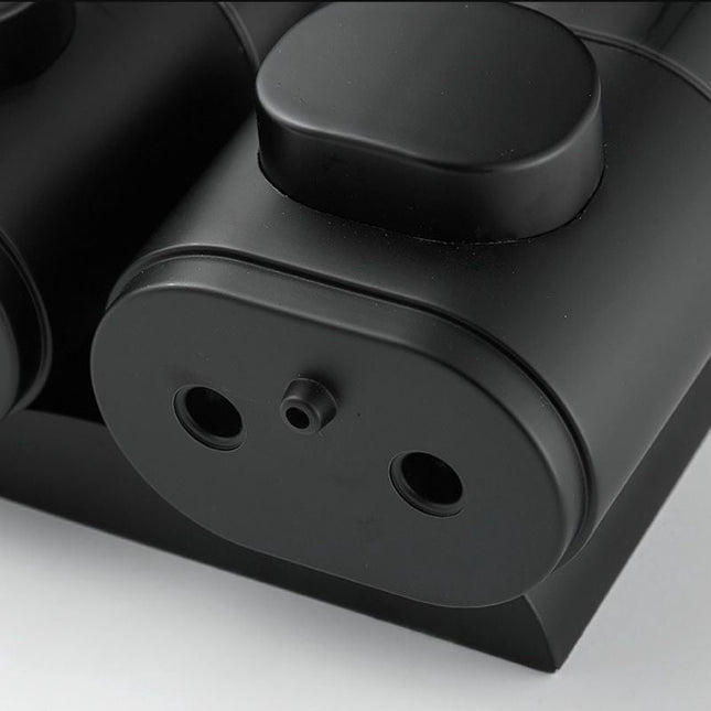 Dispenser sapone da parete trasparente.