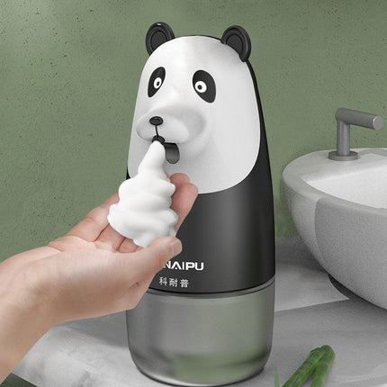 Dispenser sapone automatico a forma panda.