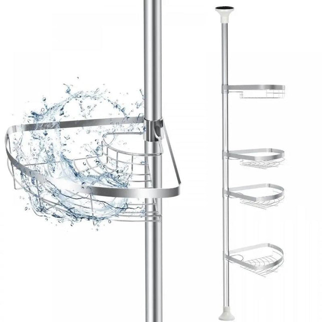 Piantana doccia angolare telescopica acciaio inox
