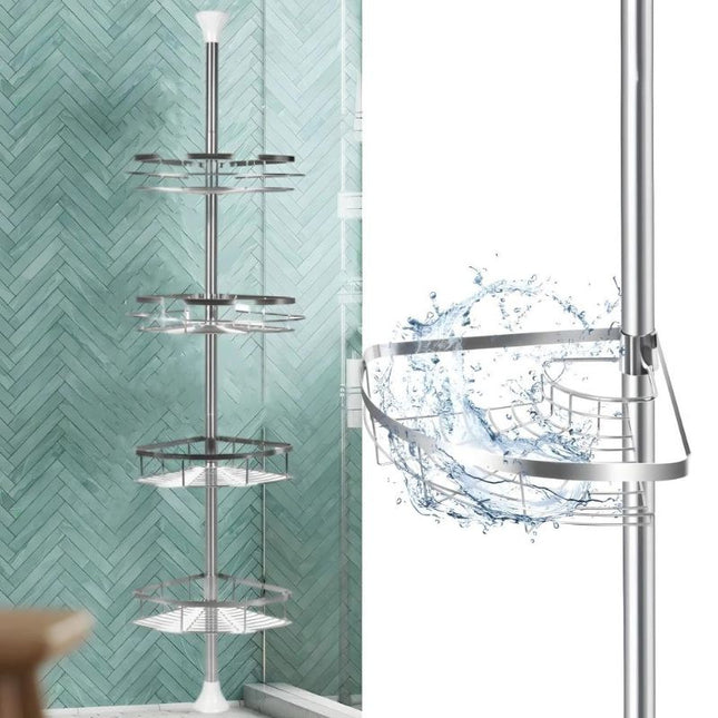 Piantana doccia angolare telescopica acciaio inox