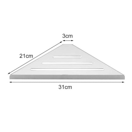 Mensola doccia angolare nera senza foratura