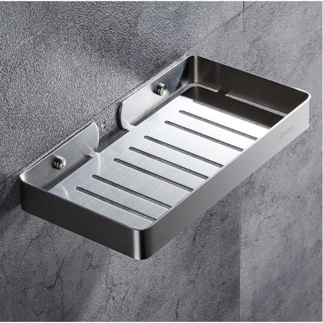Portasapone doppio grande in acciaio inox