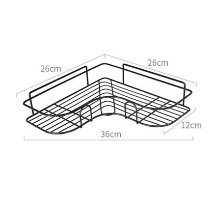 Set 2 mensole doccia angolari adesive