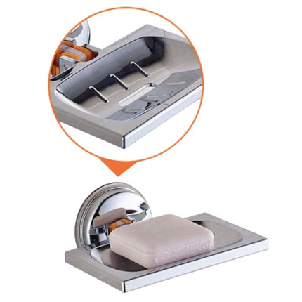 Portasapone Rettangolare a Ventosa Cromato