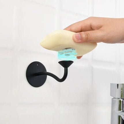 Portasapone magnetico da parete nero