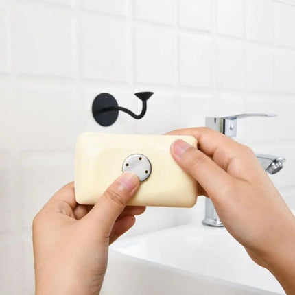 Portasapone magnetico da parete nero