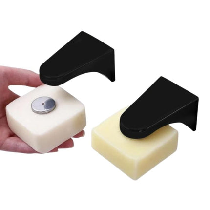 Portasapone magnetico da muro nero