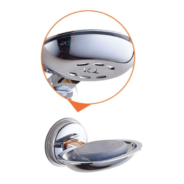 Portasapone Rotondo a Ventosa Cromato