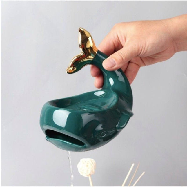 Portasapone balena in ceramica design