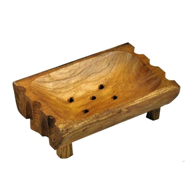 Portasapone artigianale in legno massello