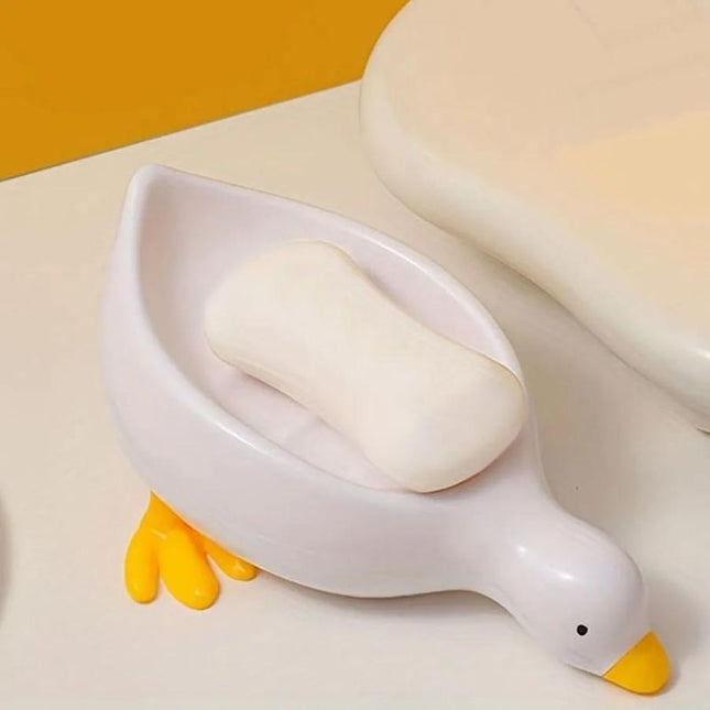 Portasapone divertente a forma di papera