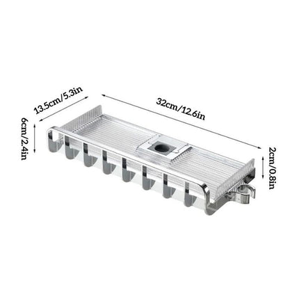 Portasapone regolabile per asta doccia