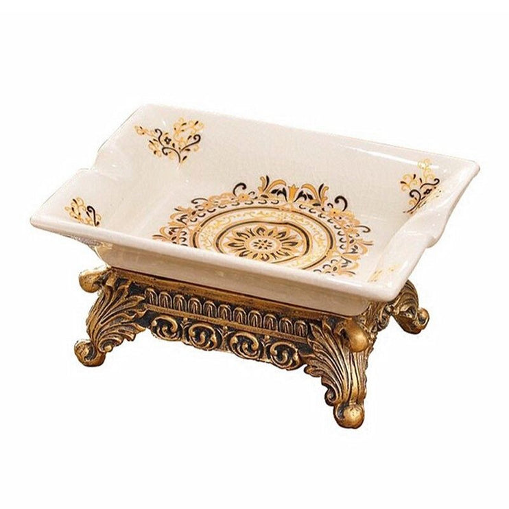 Portasapone da appoggio vintage dorato