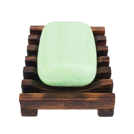 Portasapone in legno esotico per bagno