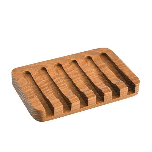 Portasapone in legno naturale con drenaggio