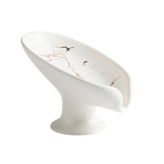 Portasapone design in ceramica effetto marmo