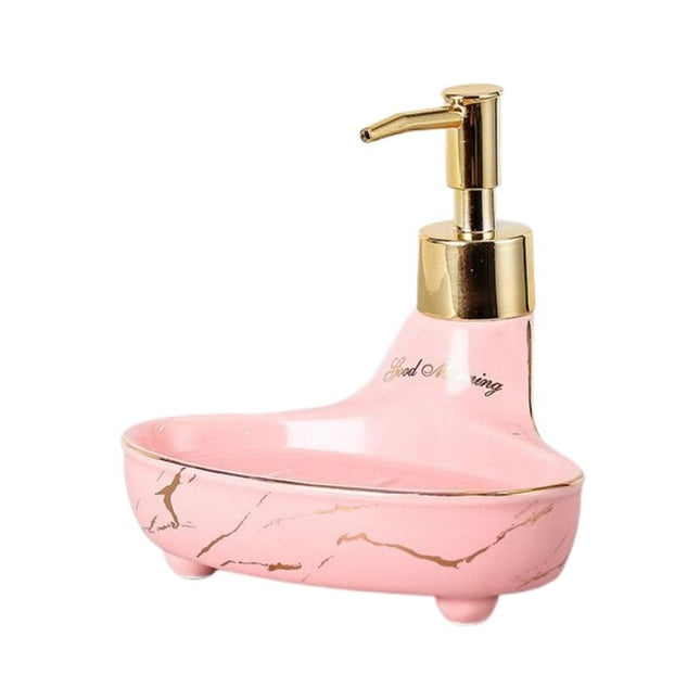 Dispenser con Portasapone Integrato Marmo