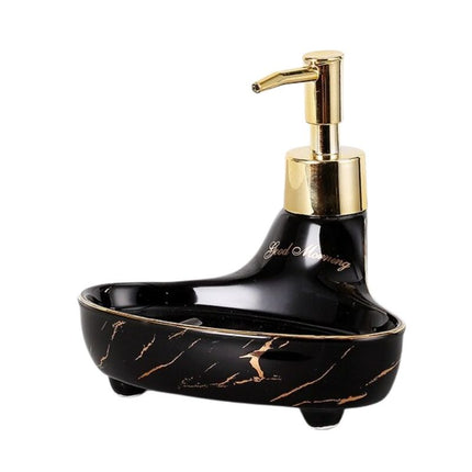 Dispenser con Portasapone Integrato Marmo