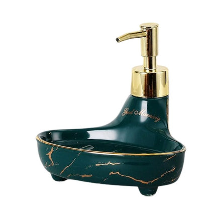 Dispenser con Portasapone Integrato Marmo