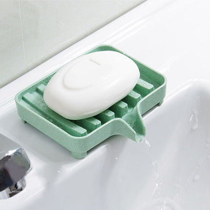 Portasapone da lavandino con scarico acqua.